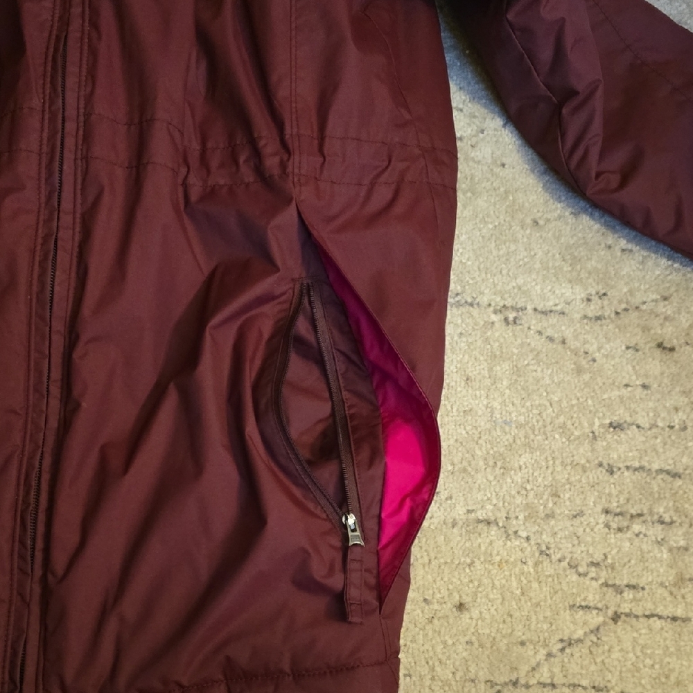 Columbia Women's Burgundy Jacket with Pink Accents, Preowned - Picture 11 of 16